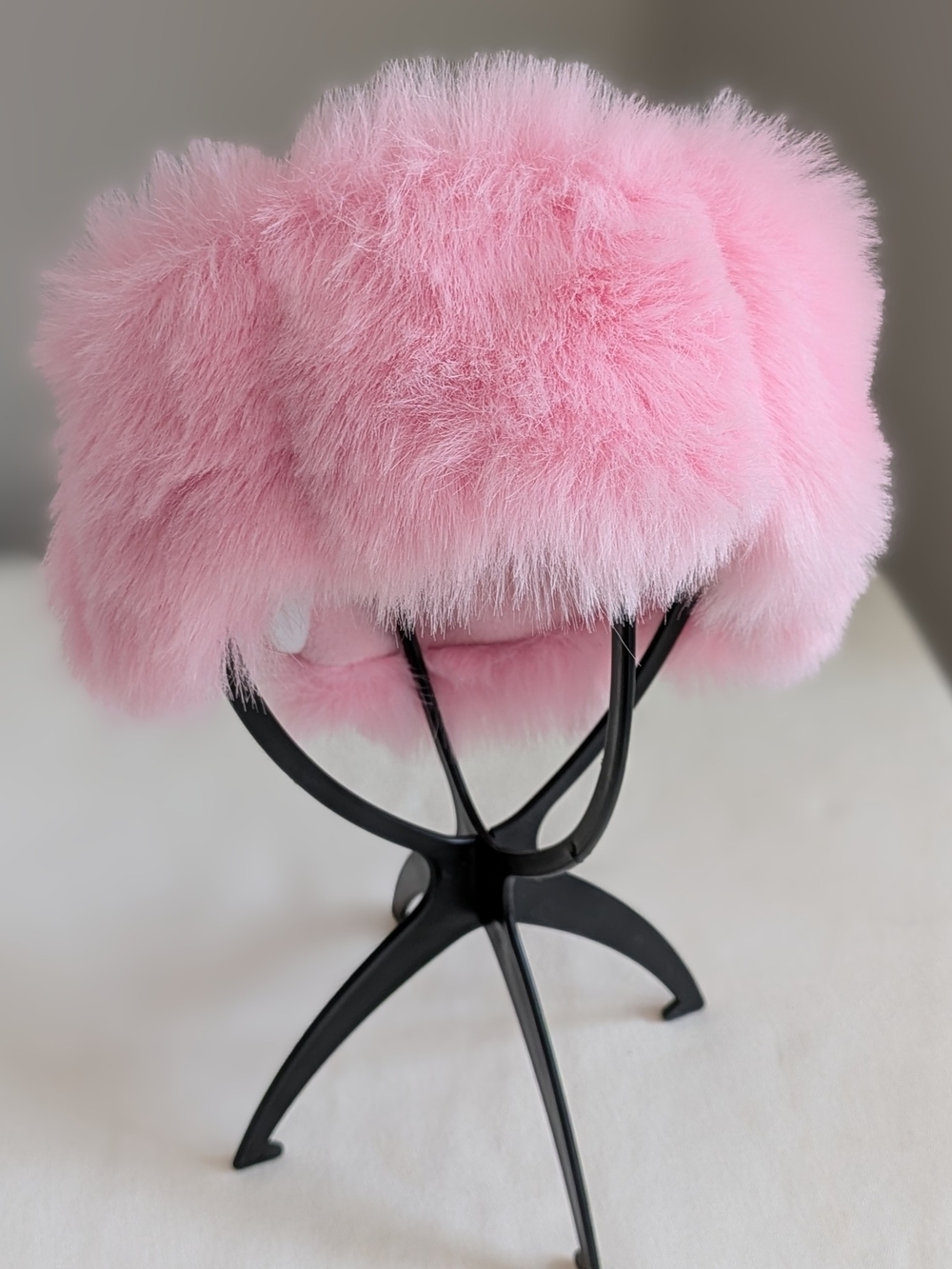 Pink Faux Fur Headband
